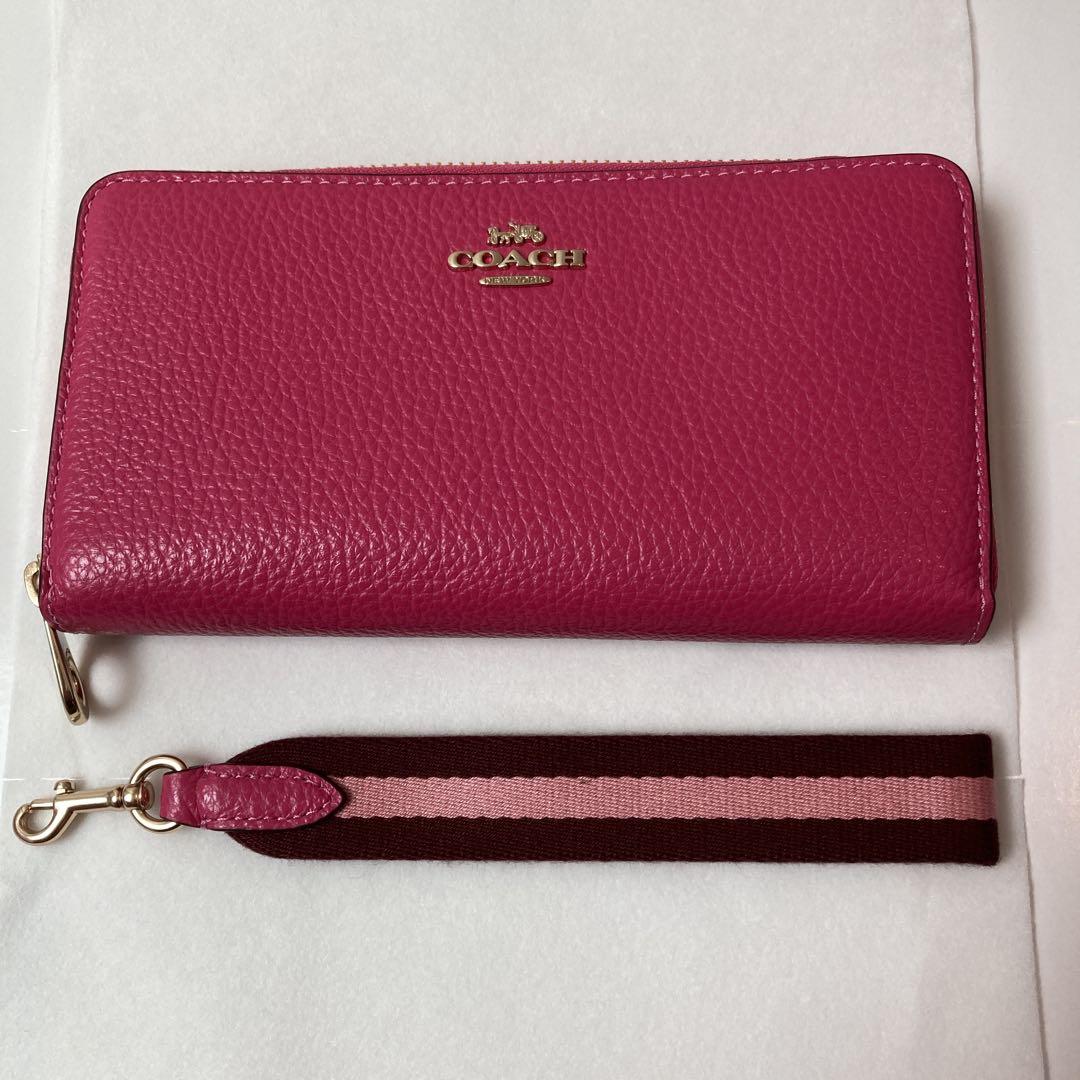 【新品・未使用】COACH 長財布 ピンクc8277lmscqアウトレット