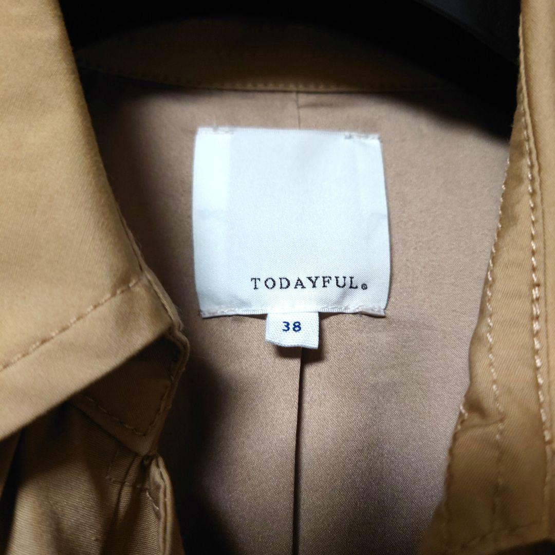 TODAYFUL トレンチコート キャメル ベルト チンストラップ 38 TODAYFUL トレンチコート キャメル ベルト チンストラップ 38