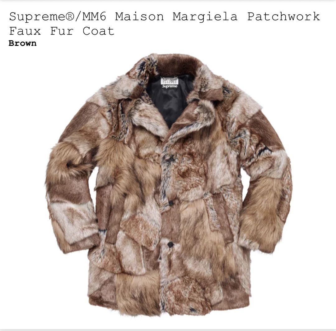 Supreme MM6 Margiela Faux Fur Coat Brown