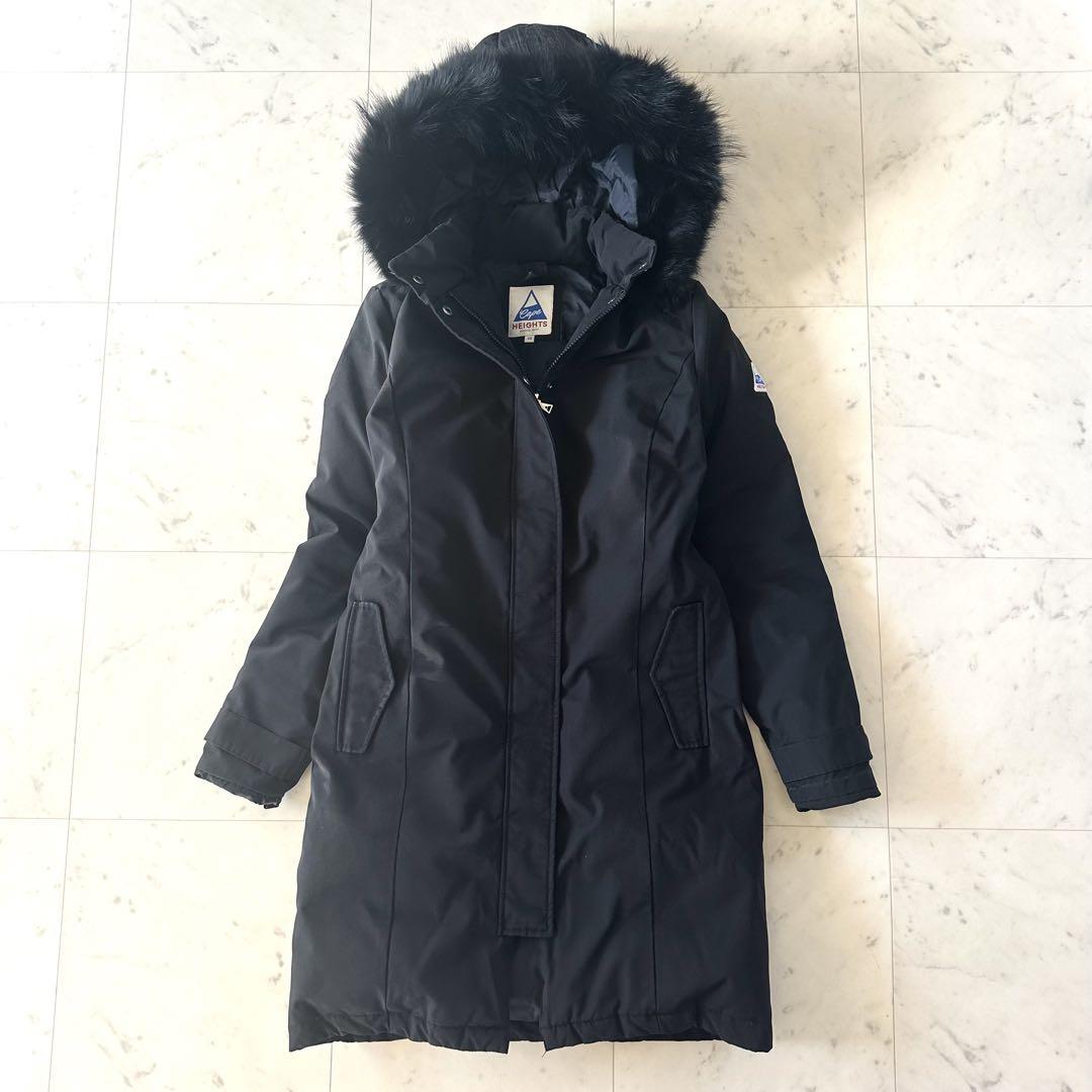 美品*ケープハイツ ELLNORA エルノラ ロングダウンコート ファーフード付