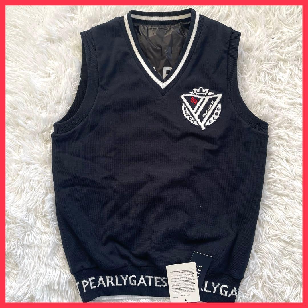 パーリーゲイツ ゴルフ ベスト リバーシブル ネイビー 紺 XSXS(SS)・PEARLY GATES