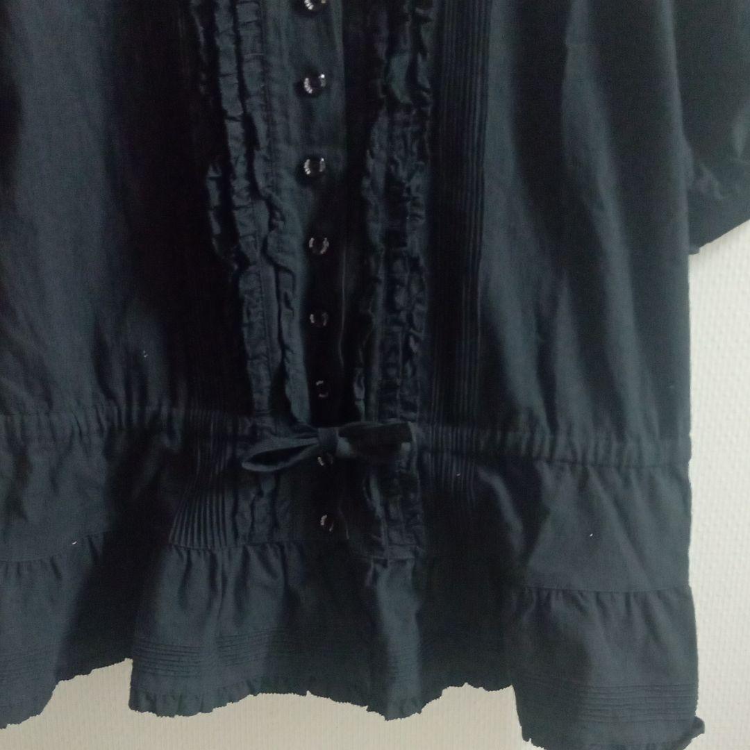 即納大人気 美品 黒 綿100% レース W6INR-m25197173896 ピンクハウス 半袖ブラウス 新品再入荷