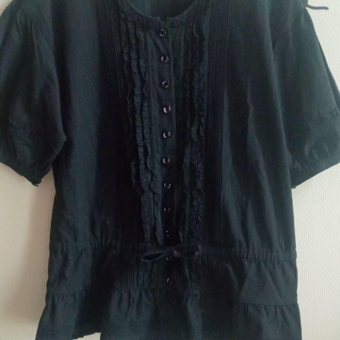 即納大人気 美品 黒 綿100% レース W6INR-m25197173896 ピンクハウス 半袖ブラウス 新品再入荷
