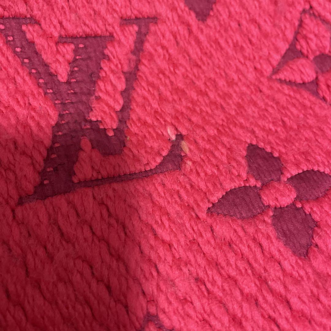 Louis Vuitton ピンク ウール マフラー　ルイヴィトン　ビビット