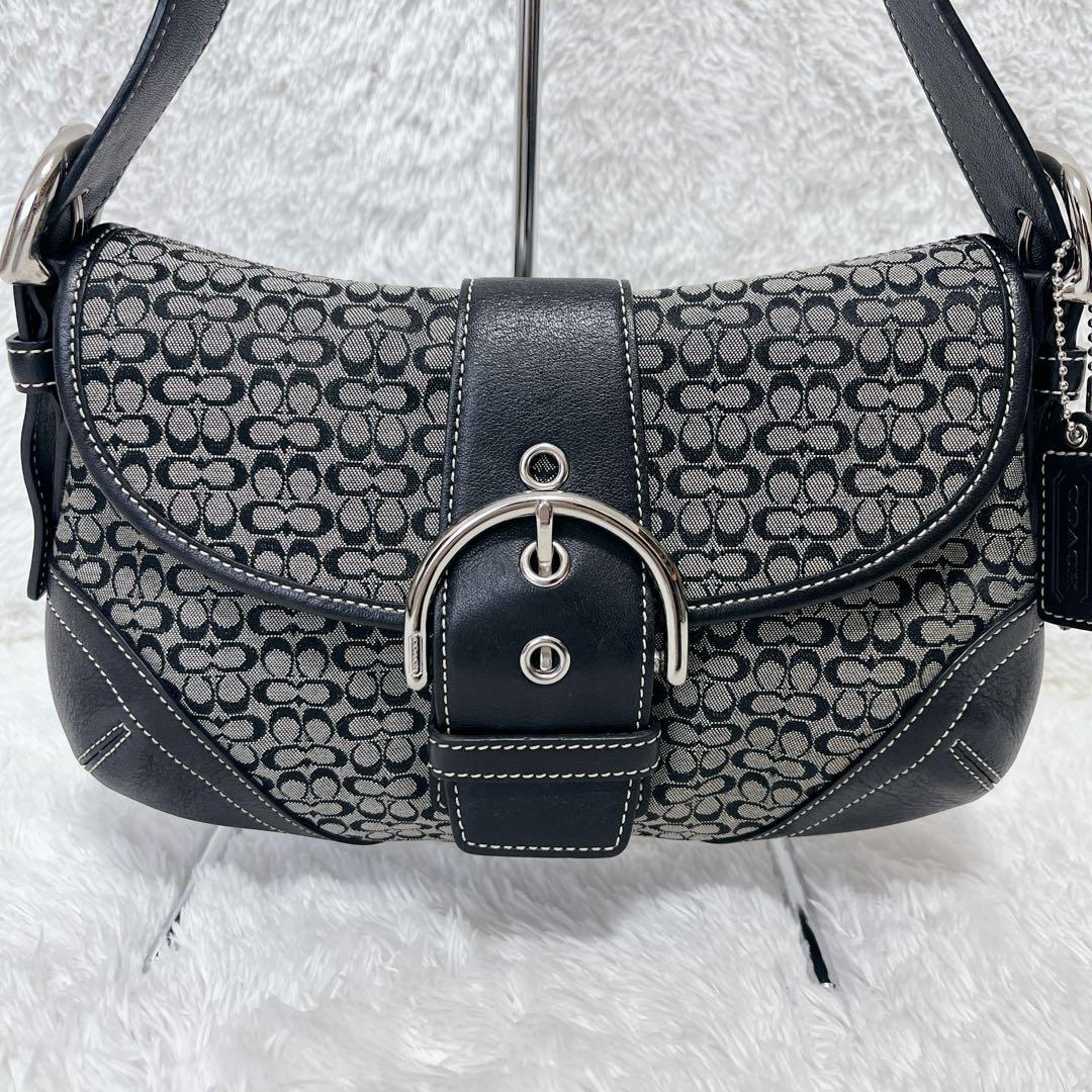【美品】COACHコーチ SOHOソーホー ワンショルダーバッグ シグネチャー