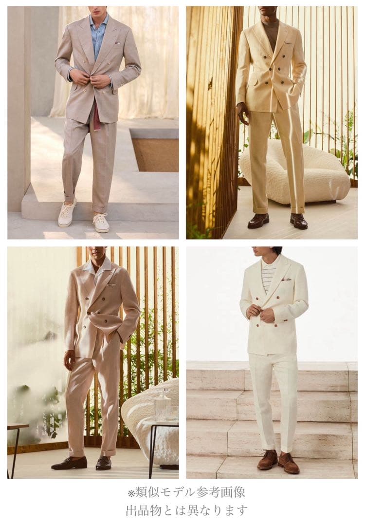 Q50★極上リネン セットアップ スーツ ブルネロクチネリ