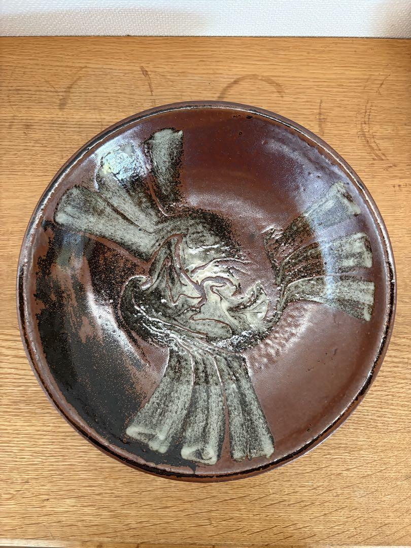 島根　森山窯　白流大皿　美品　器