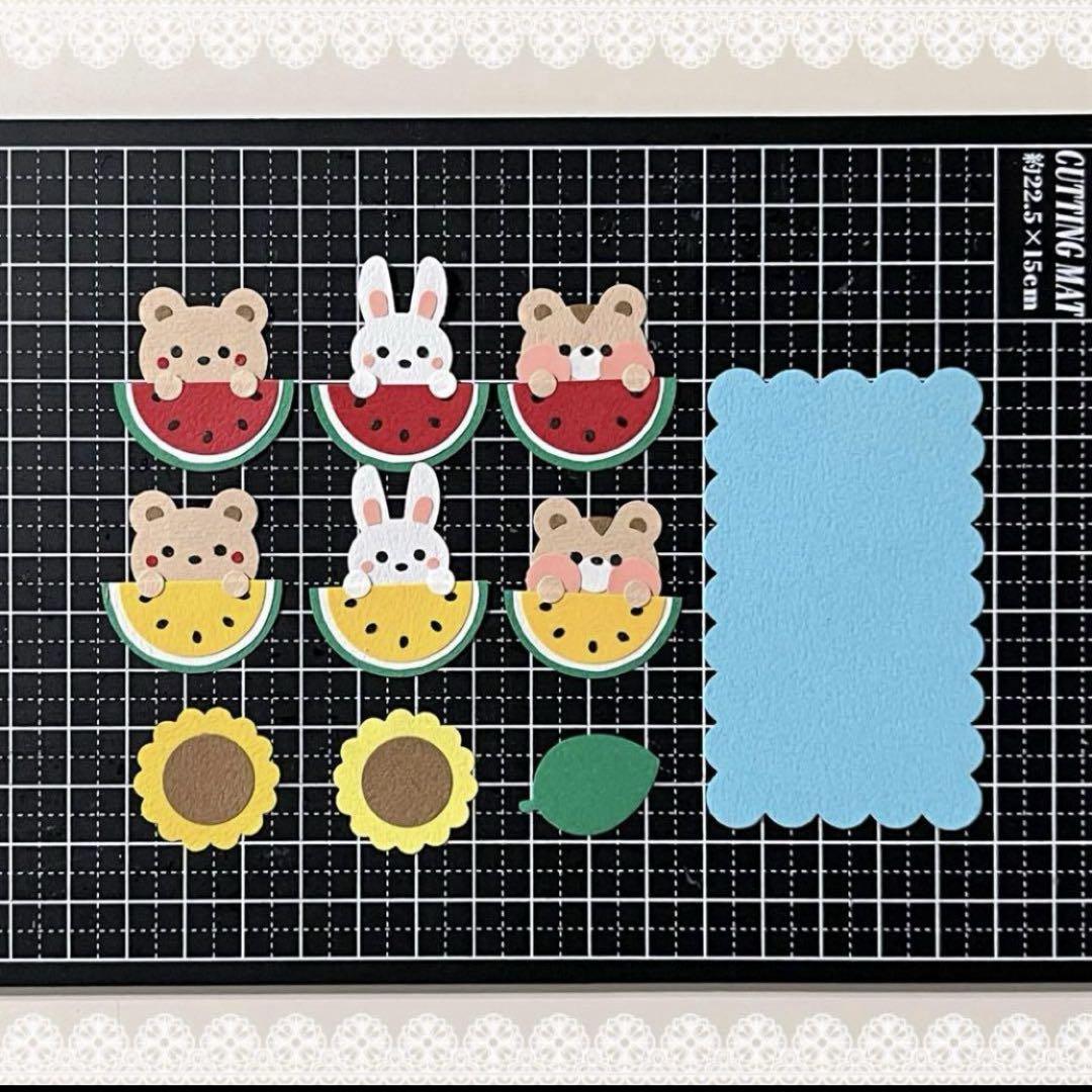 ◇クラフトパンチ◇ペーパークラフト◇アルバム◇動物・すいか