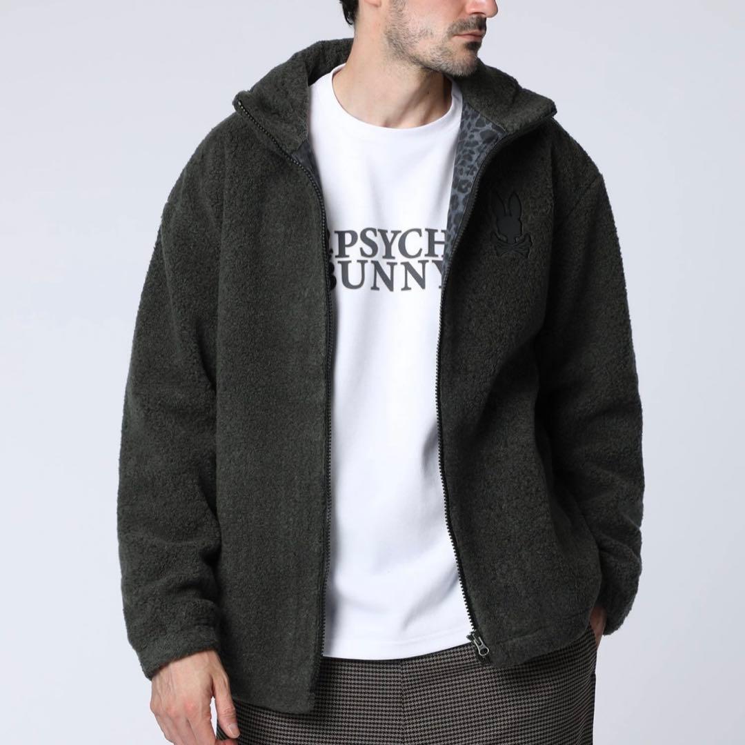 PSYCHO BUNNY シルエットバニー シープボアブルゾンMM・Psycho Bunny