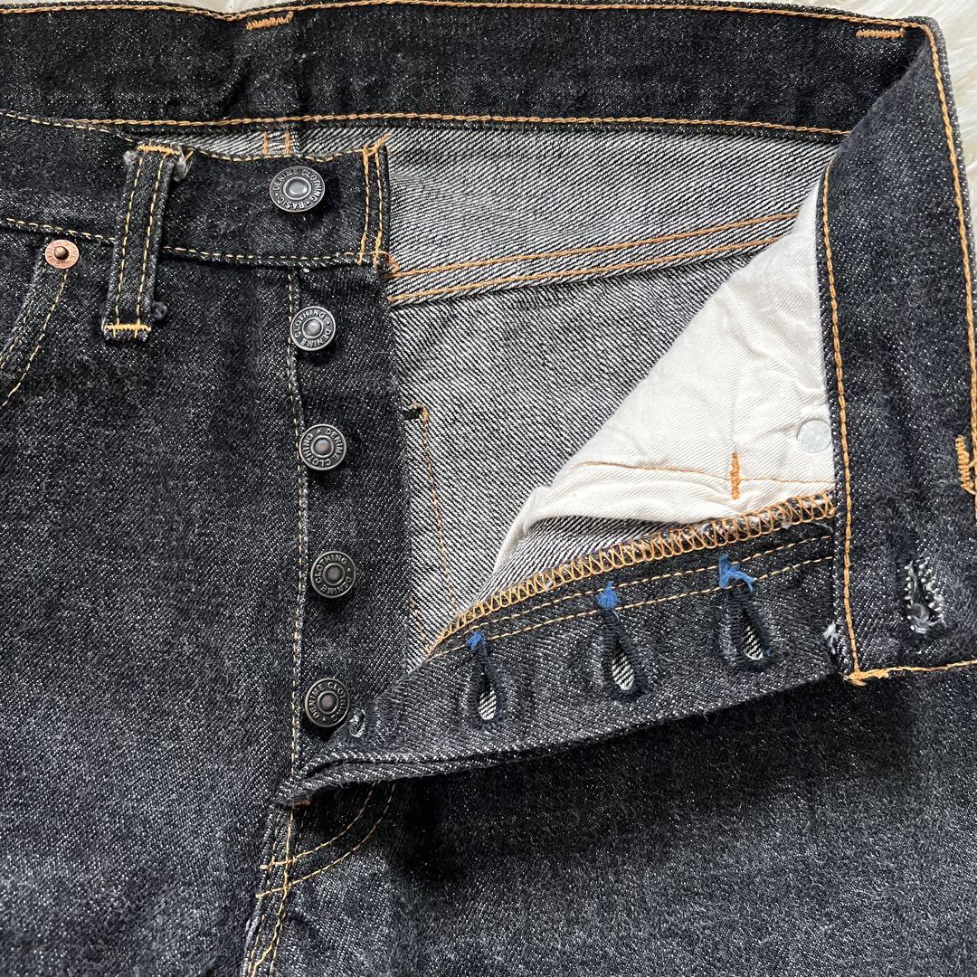 未使用 DENIME 旧ドゥニーム SHINS期 先染め ブラックデニム W31