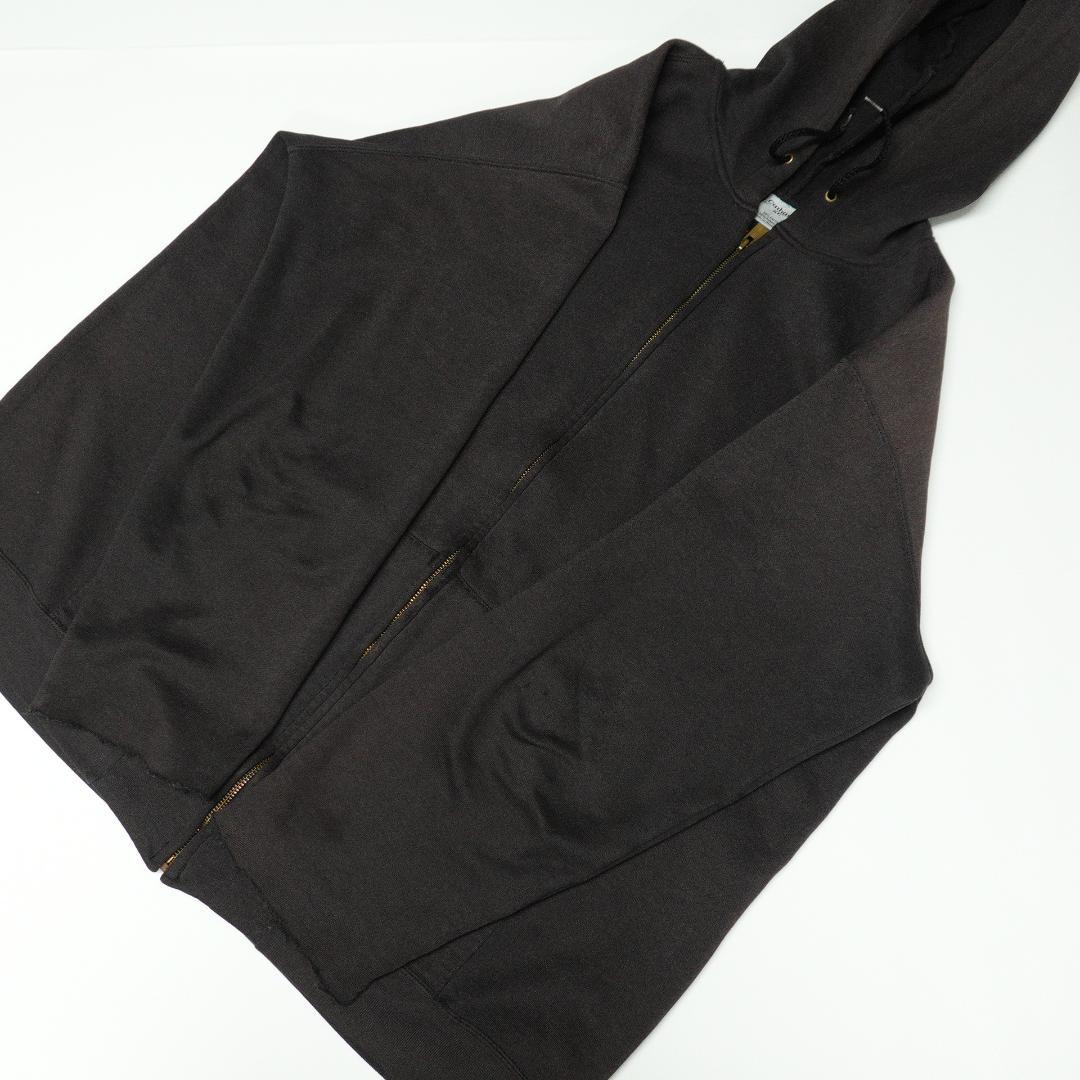 CARHARTT スウェットジップパーカー XL ブラウン カットオフ フェード