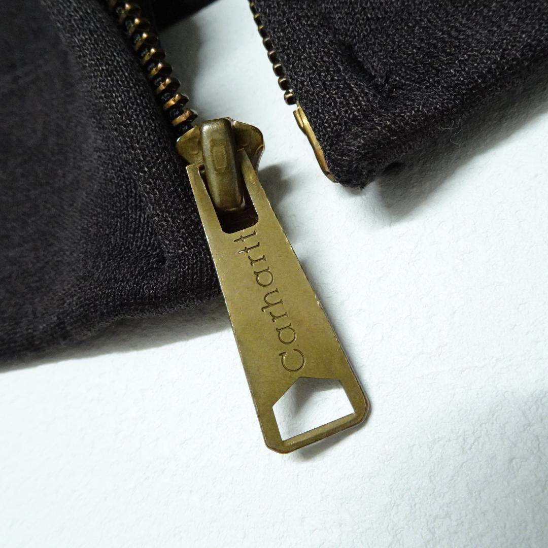 CARHARTT スウェットジップパーカー XL ブラウン カットオフ フェード