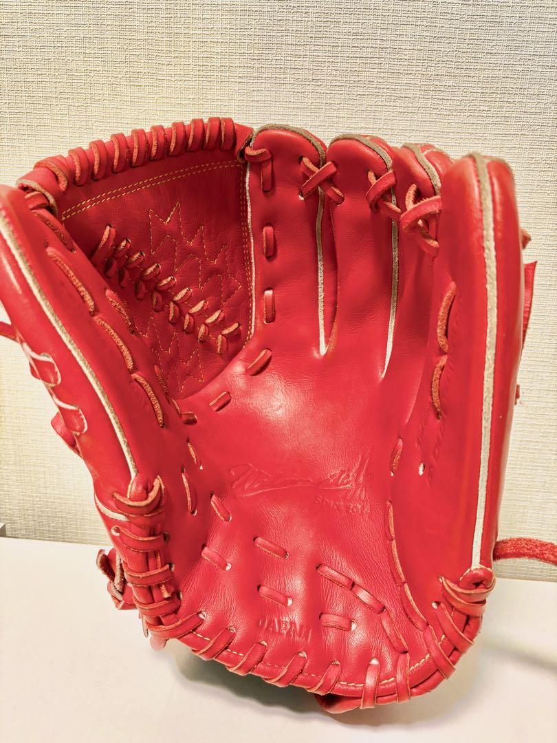ウィルソン Wilson staff 軟式グローブ 赤 投手 ピッチャー DM型