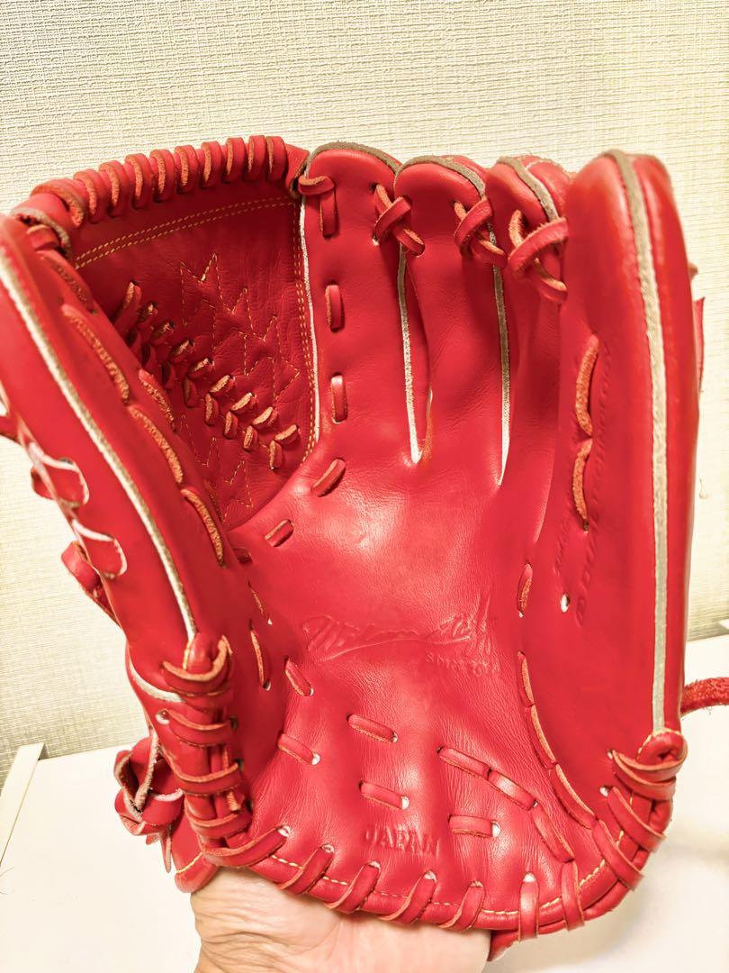 ウィルソン Wilson staff 軟式グローブ 赤 投手 ピッチャー DM型
