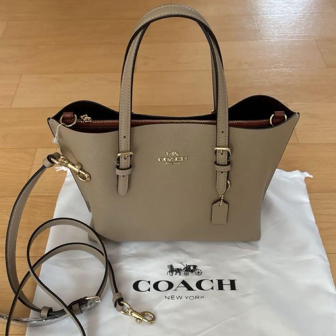 COACH MOLLIE 25 タウフ・オックスブラッド　ベージュ
