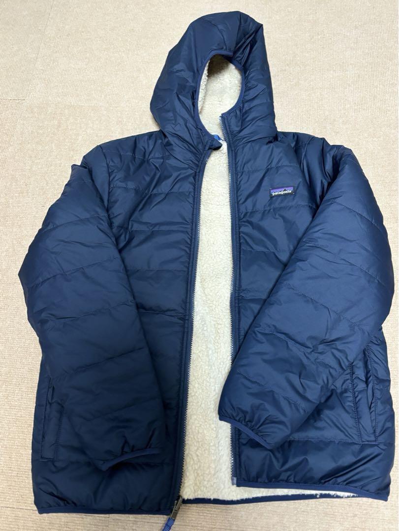 patagonia アウターリバーシブルジャケット XLL(16-18)ネイビー