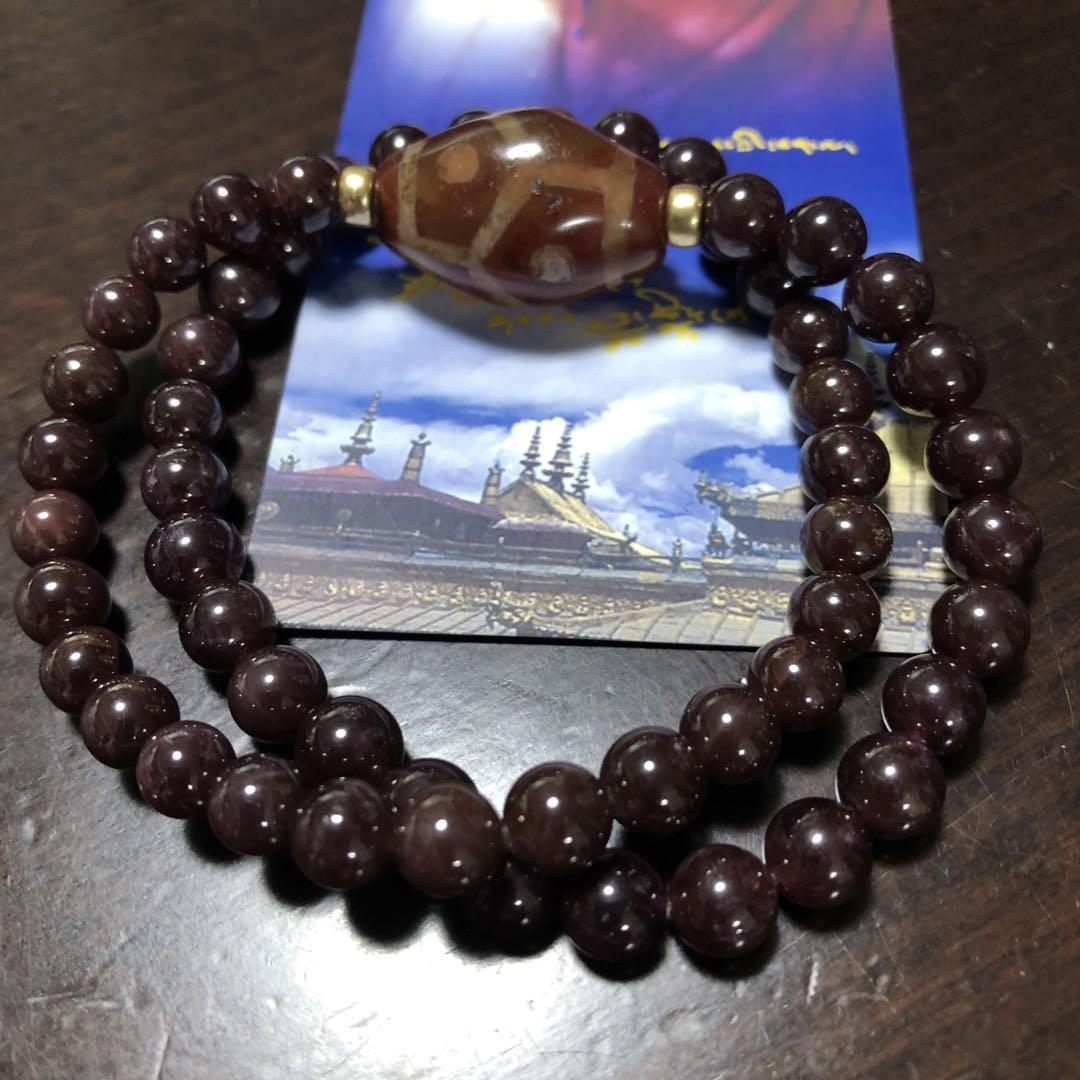 超希少特価古代天珠️‼️上肯古代精巧復元型老礦紅玉髄亀甲寿長寿天珠ブレスレット