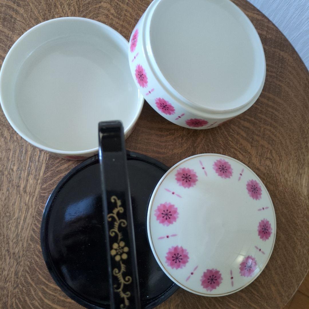ぴぽぽ　蓋つき煮物椀 菊の花模様 蓋つき煮物椀 八角形 花柄 - メルカリ