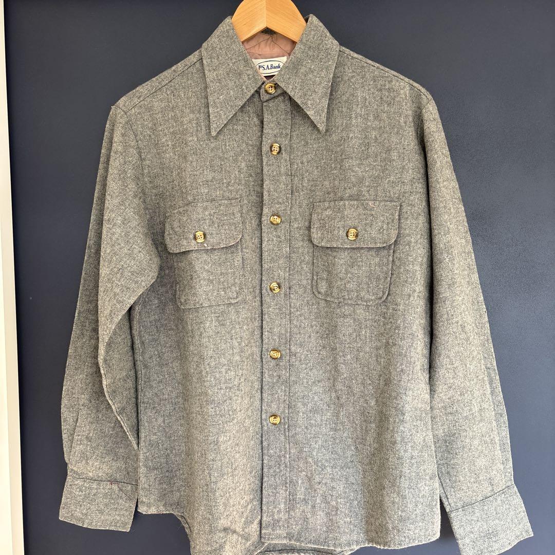 JOS.A Bank ウールシャツ　Mサイズ　グレー