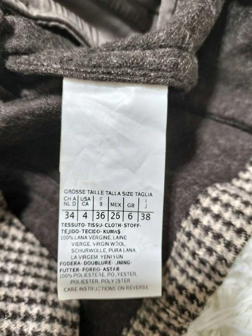 MaxMara ウールジャケット 千鳥 チェック柄 38 ブラウン