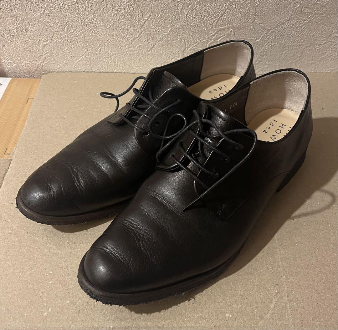 美品 箱 袋付 MARGARET HOWELL レザー ダービーシューズ 黒 LEATHER LACE UP SHOES | MARGARET HOWELL（マーガレット