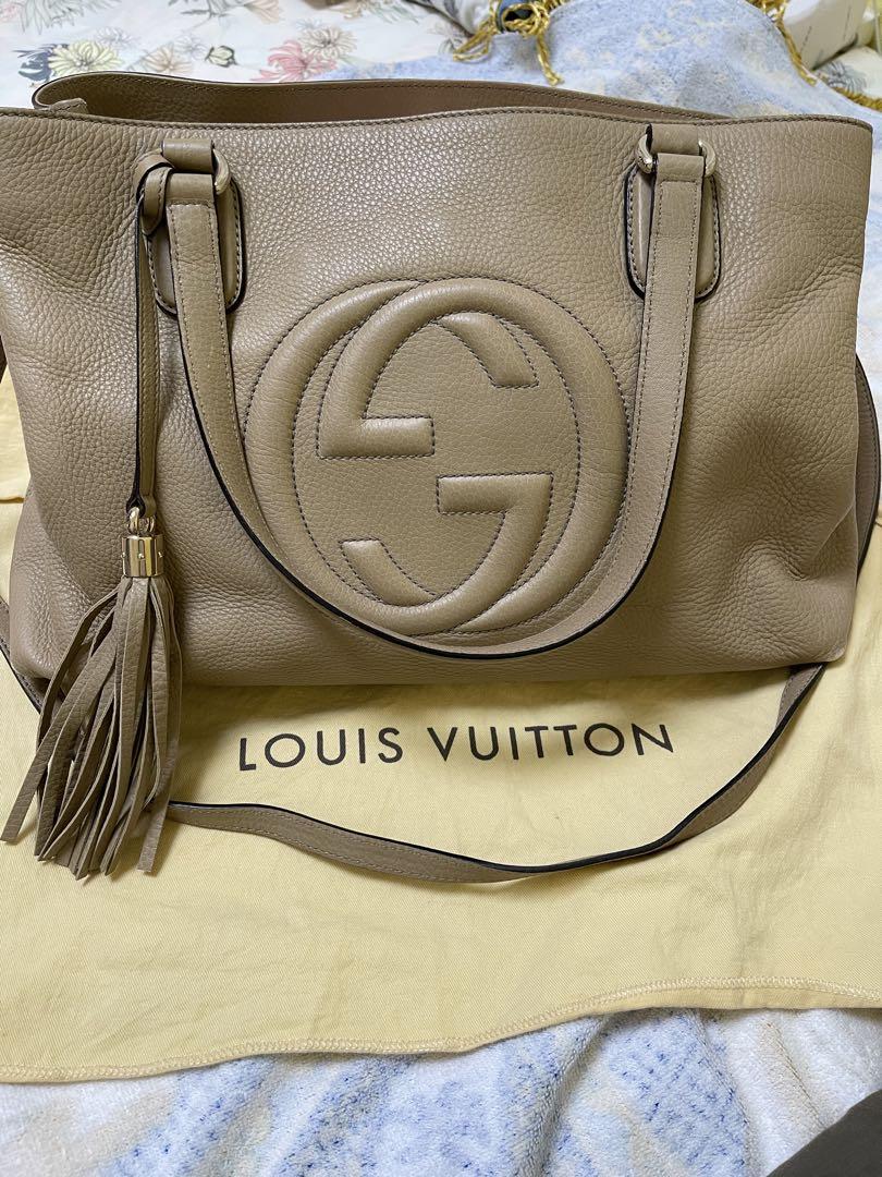 Louis Vuitton ベージュ GGロゴ トートバッグ