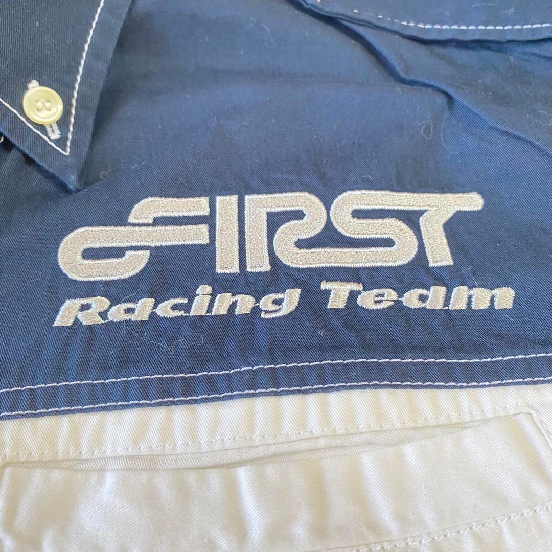 美品【FIRST Racing Team】 KOSEI ボタンシャツ 刺繍ロゴＭ