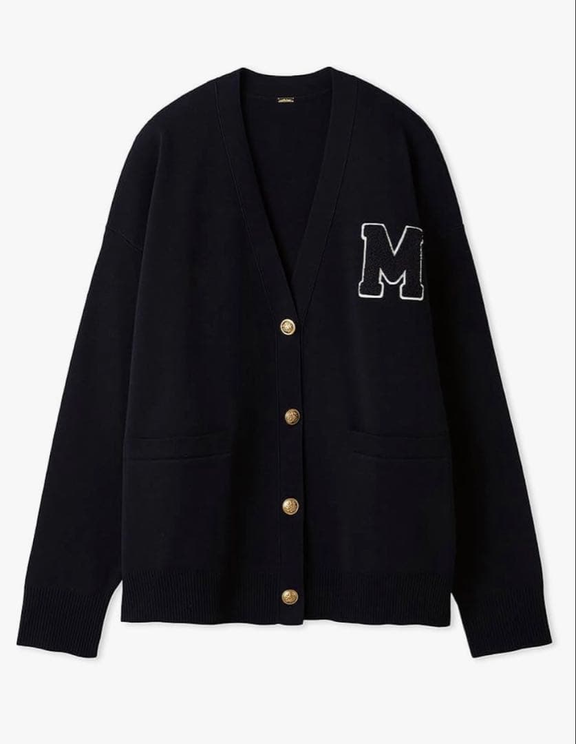 Mila Owen アップリケデザイン金釦Vネックニットカーディガン SIZE Mila Owen