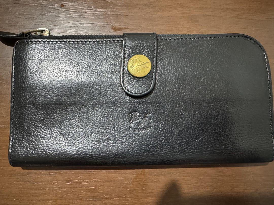 ⭐︎イルビゾンテ⭐︎ 黒レザー 長財布 ボタン式 - メルカリ