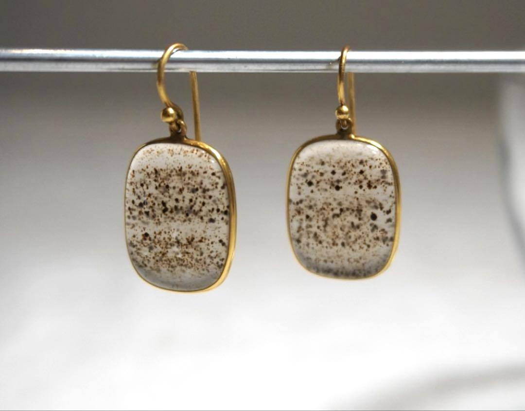 ディズニープリンセスのベビーグッズも大集合 SOURCE objectsソース モンタナアゲートピアス K18 テジ Tej アクセサリー