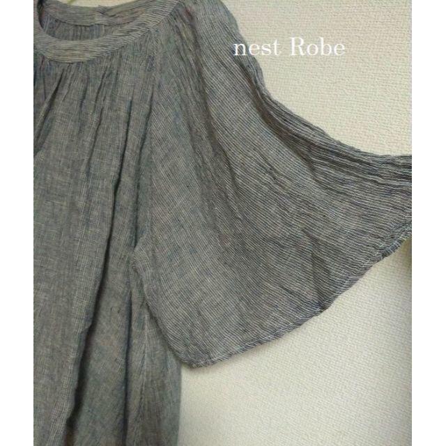 HOT新品 季節外で半額以下 nest Robe リネン100%ボイルブラウス 70NVi-m25251337661 セールHOT