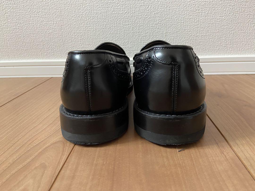 REGALタッセル付きブラックレザー ローファー