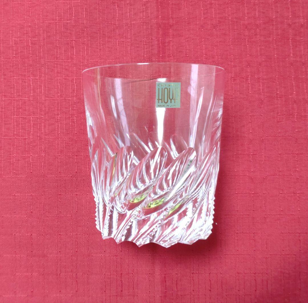 HOYA クリスタルガラス 希少品 美品 レアロックグラスコップ・グラス・酒器