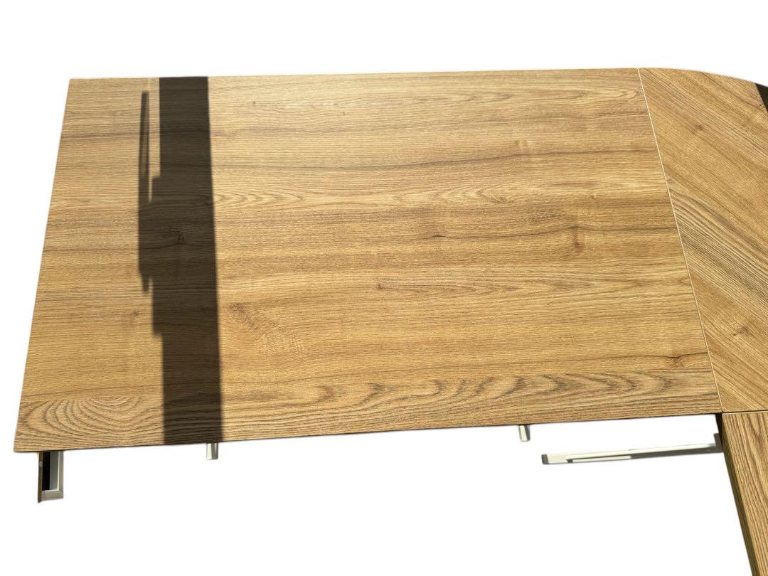 【良品】SYALEN L字デスク　ナチュラルウッド×ホワイト　机　ワイド