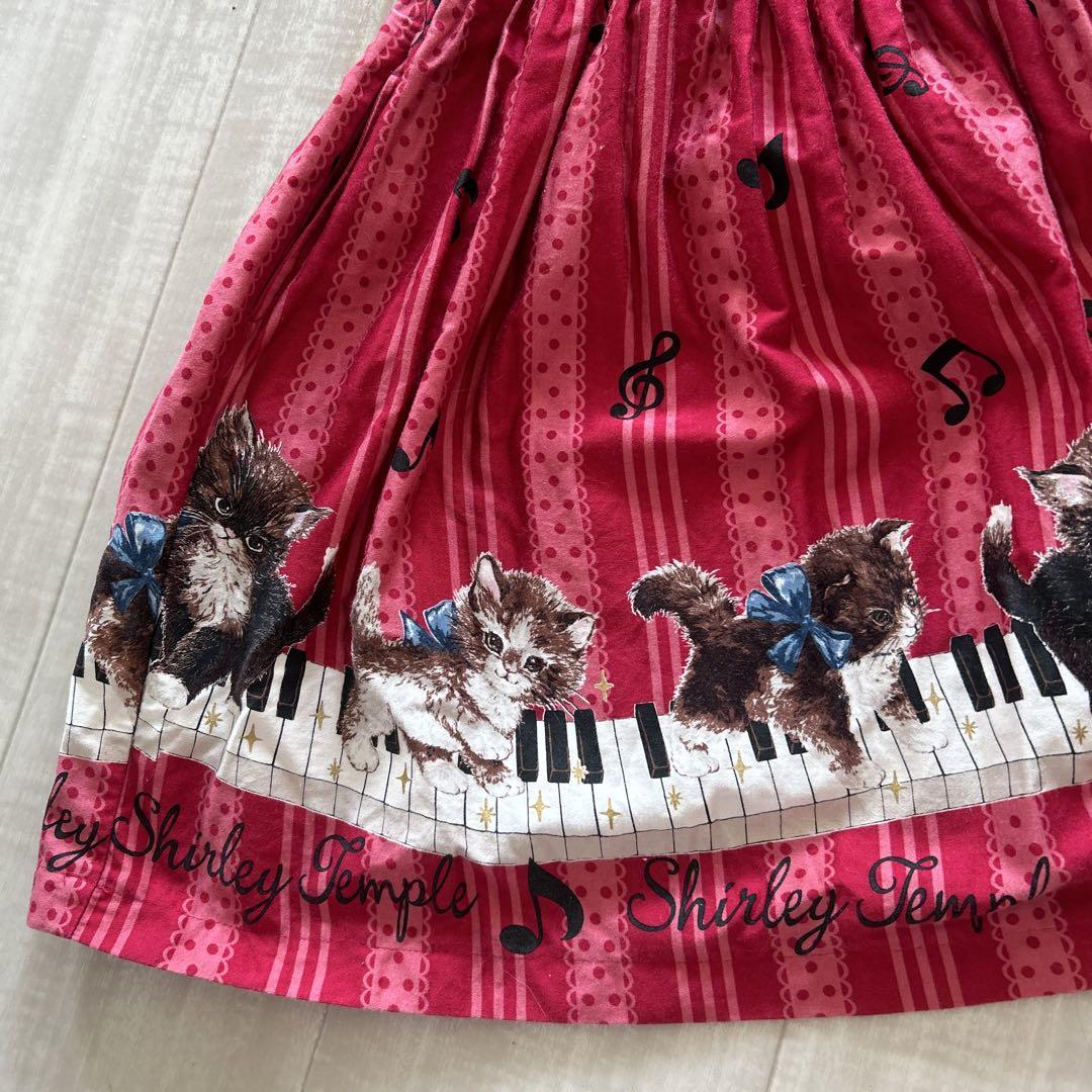 シャーリーテンプル　ねこちゃんと音楽ワンピース　120サイズ