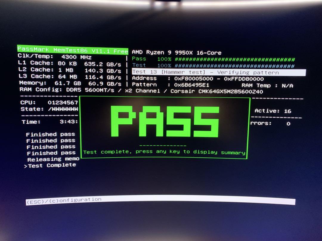 メモリー Corsair DDR5-5600 64GB (32x2) XMP/EXPO