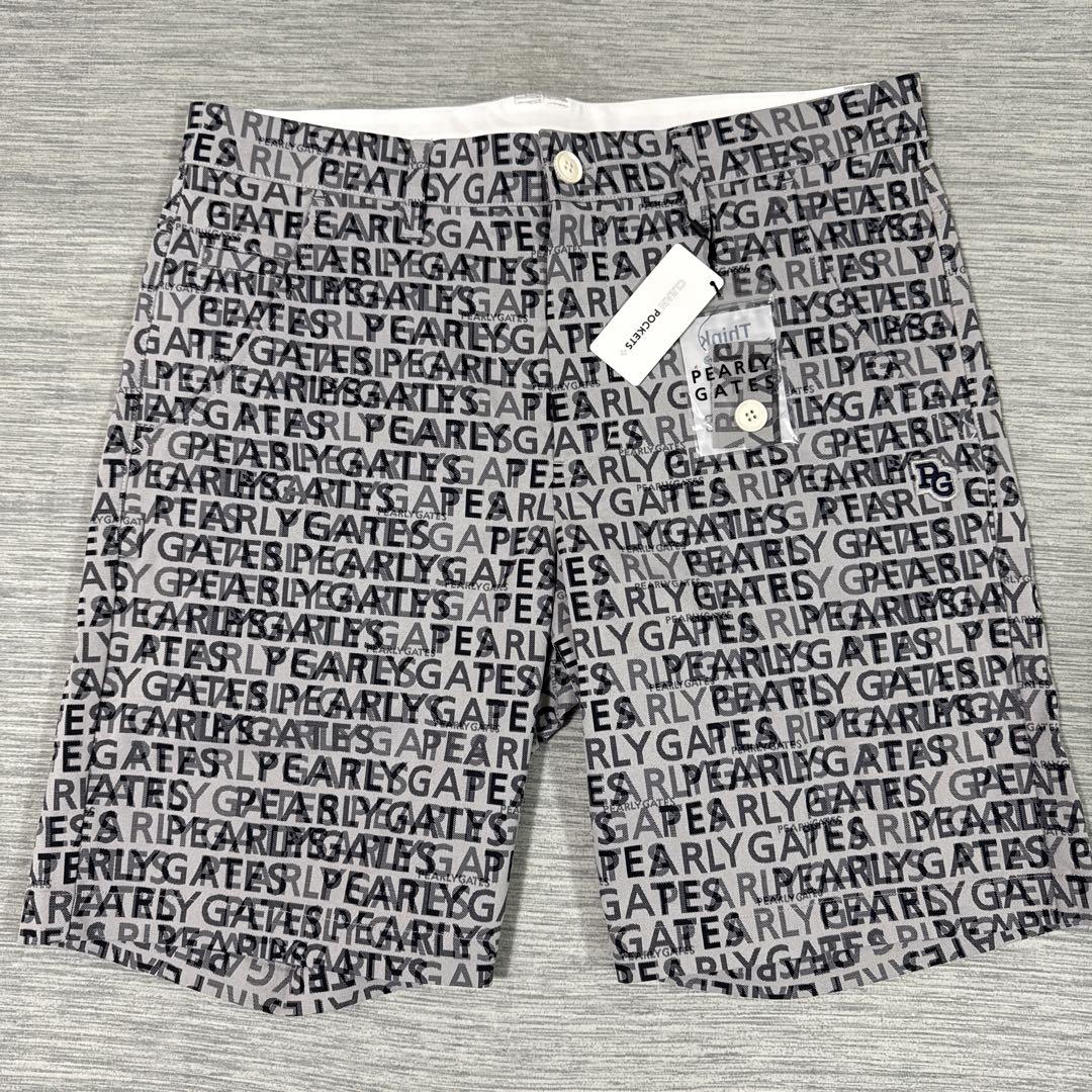 新品　PEARLY GATES ランダムロゴ　ハーフパンツ　メンズ5