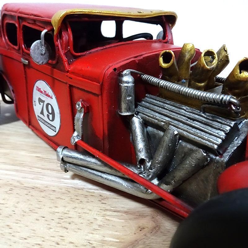 ビンテージカー スポーツカー ブリキ オブジェ かっこいい ブリキ 置物 レトロ
