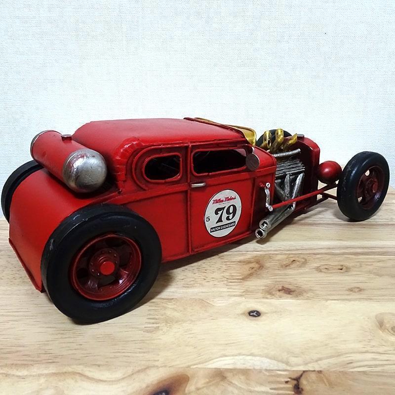 ビンテージカー スポーツカー ブリキ オブジェ かっこいい ブリキ 置物 レトロ