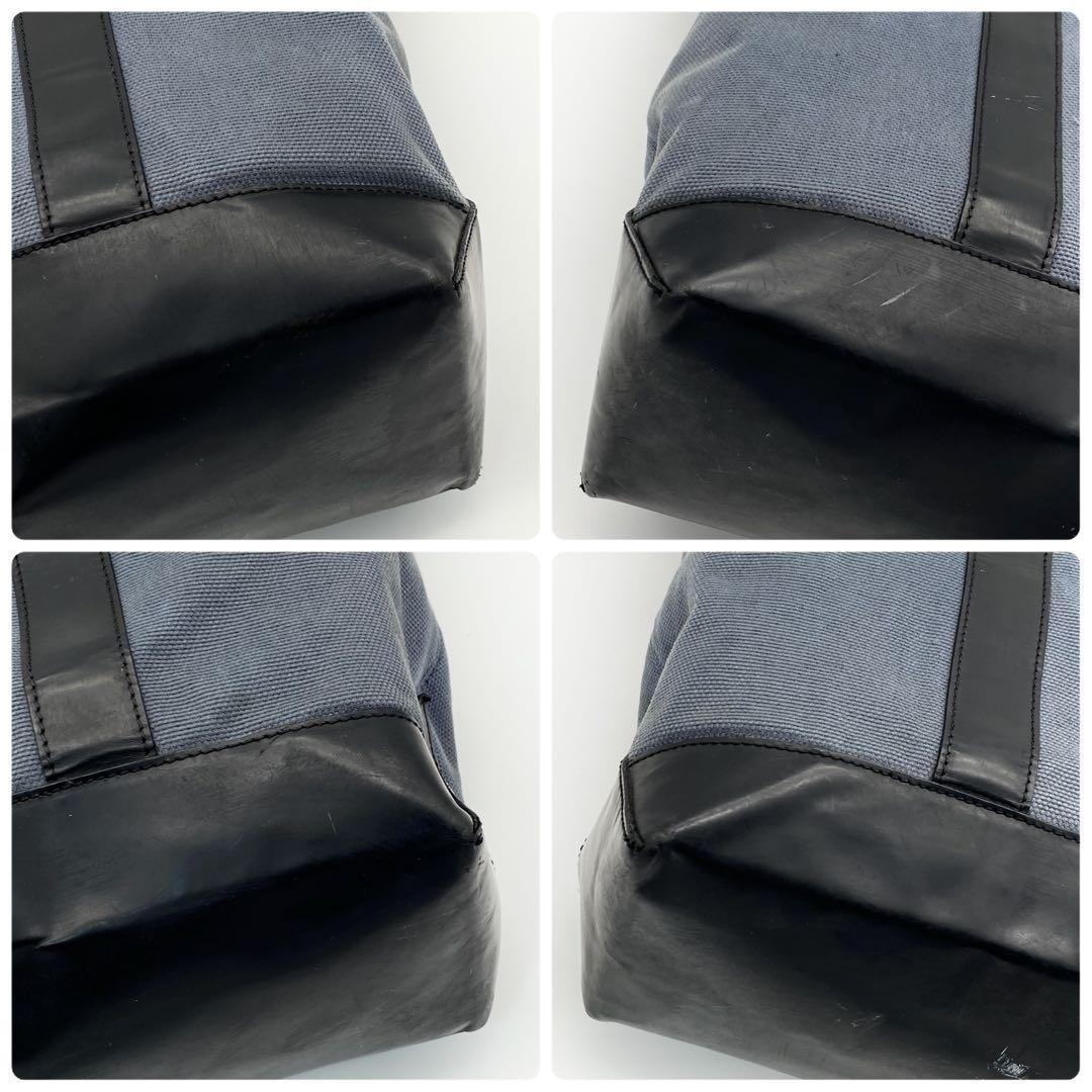 CELINE トートバッグ トリオンフ キャンバス×レザー ネイビー A4