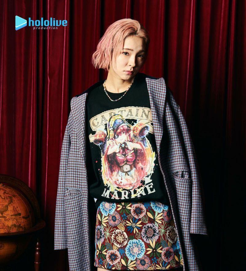 glamb×ホロライブ【宝鐘マリンTシャツ ブラック(XL)新品未着用