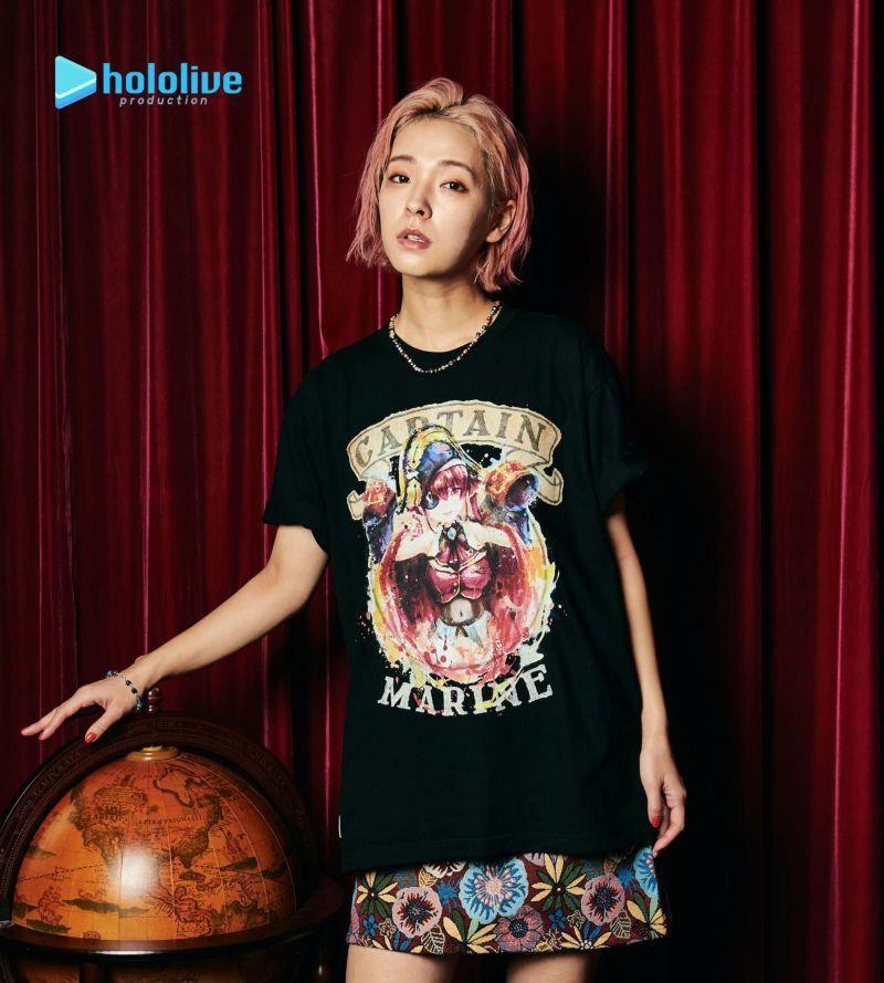 glamb×ホロライブ【宝鐘マリンTシャツ ブラック(M)】 glamb×ホロライブ【宝鐘マリンTシャツ ブラック(XL)新品未着用