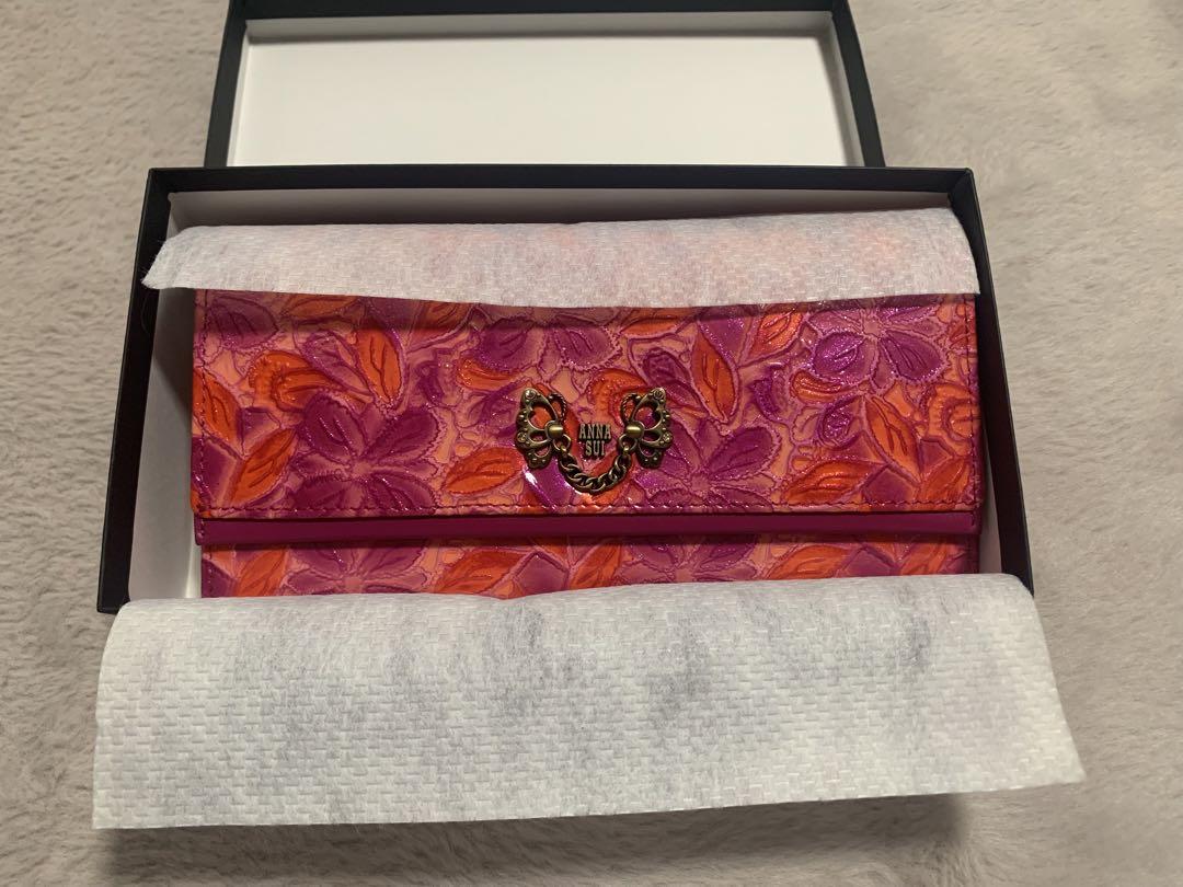 『3年保証』 ANNA SUI 花柄 長財布 小物