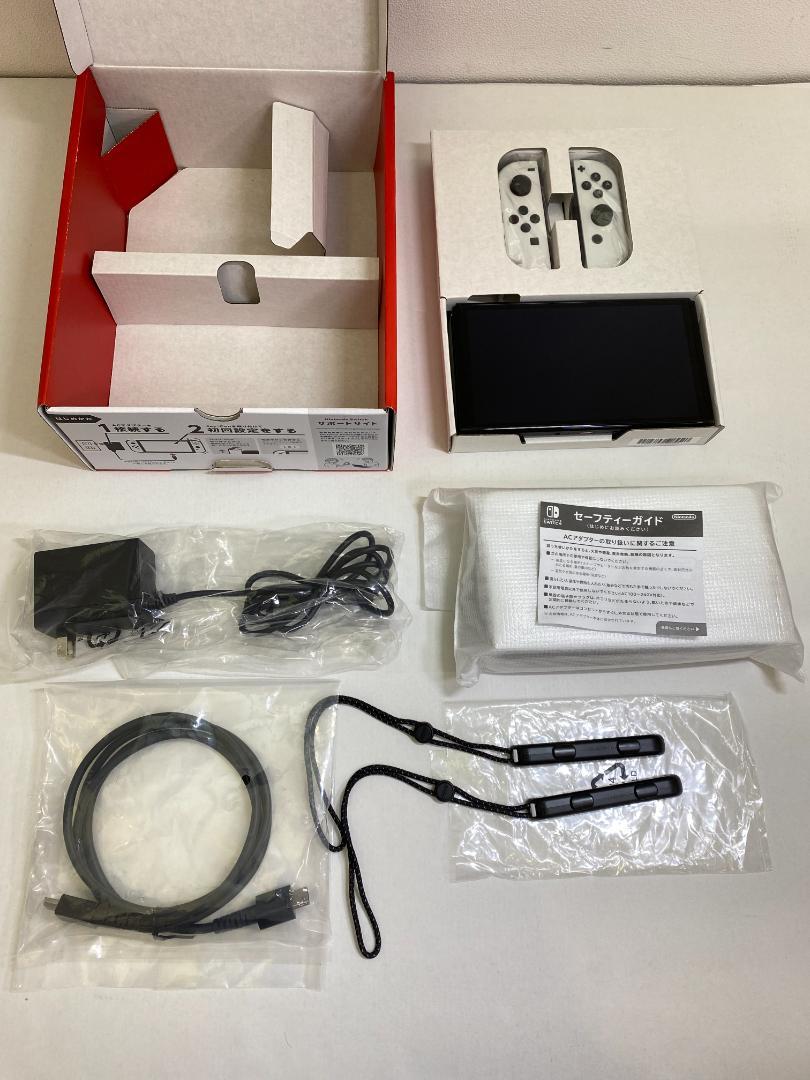 2022セール 中古 ホワイト 有機EL ジョイコングリップ欠品 YAKs2-m25266104094 ニンテンドースイッチ 本体 最安値即納