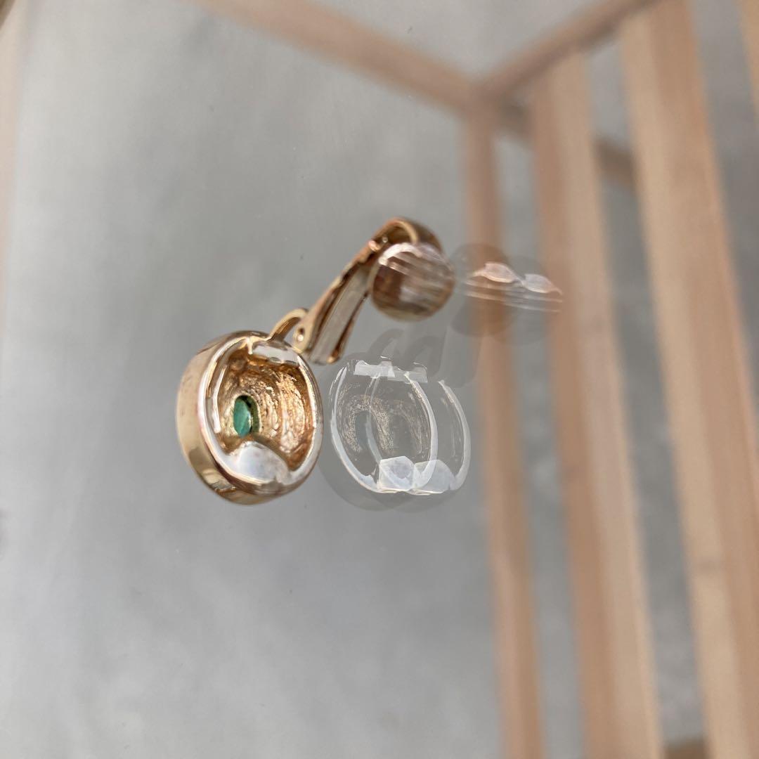 Dior  ネックレス  イヤリング  セット ゴールド　グリーン　ストーン