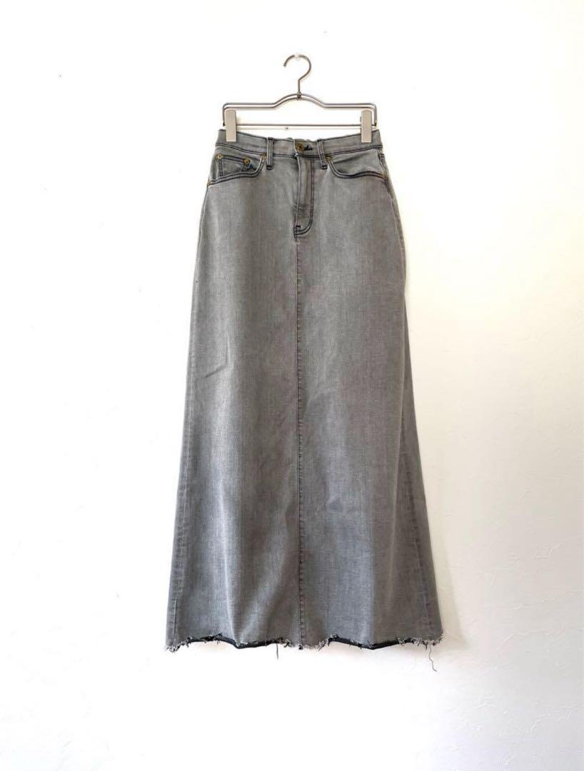 y&r様専用 GOOD GRIEF カットオフデニムロングスカート グレー