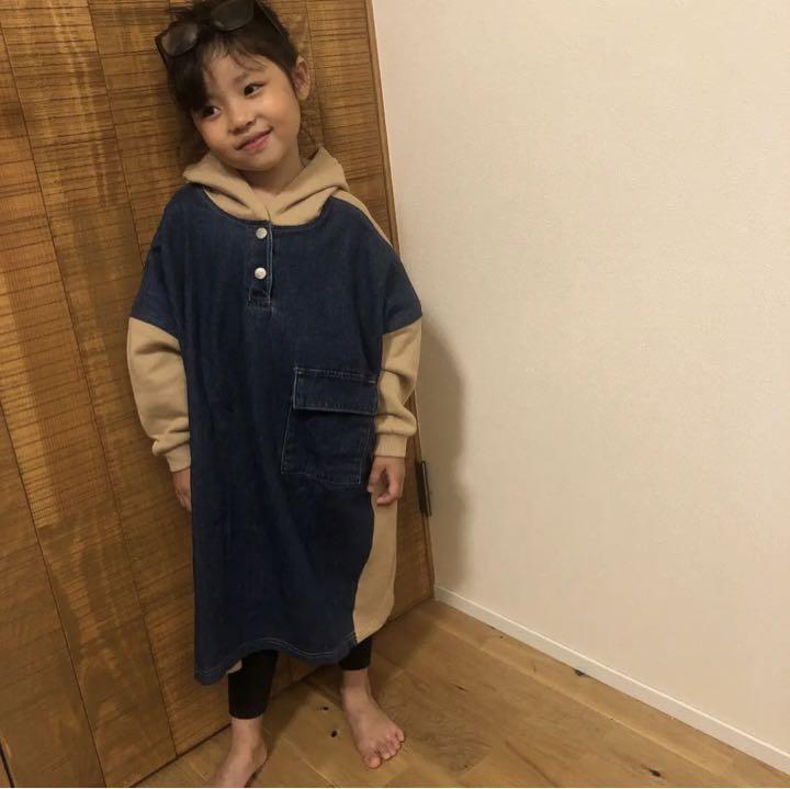 Sale フード付きスモックワンピース メルカリ