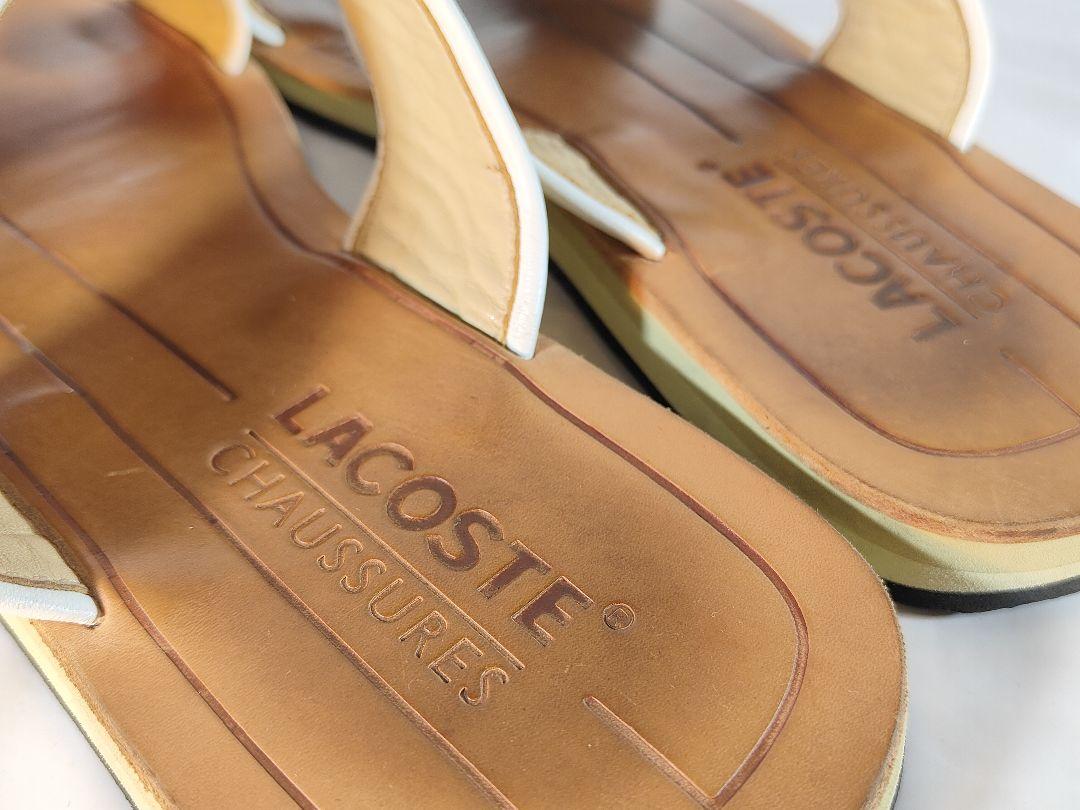 【美品】LACOSTE ラコステ　高級コンフォートサンダル　本革/牛革　正規品