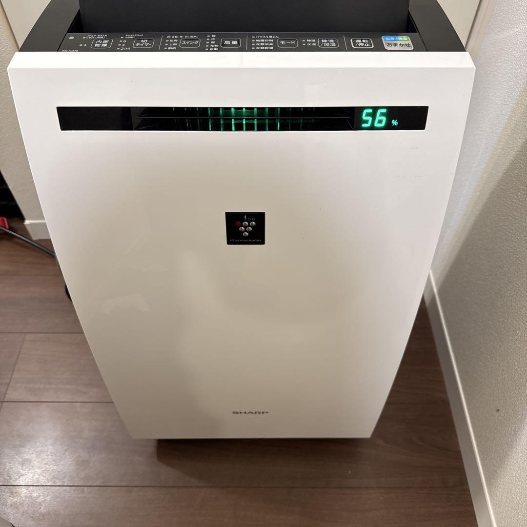 SHARP 空気清浄機 ホワイトKC-HD70-W【美品】
