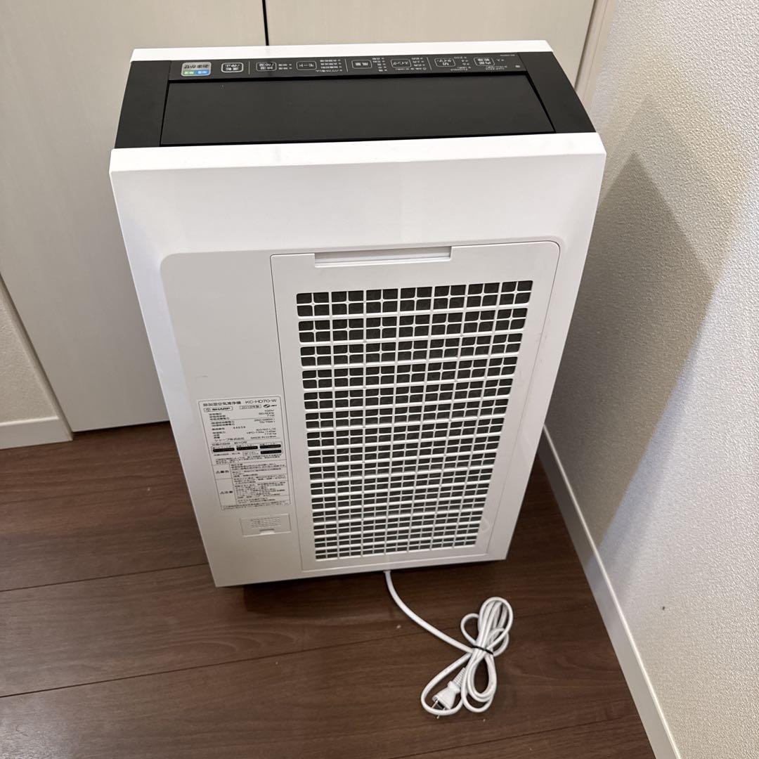 SHARP 空気清浄機 ホワイトKC-HD70-W【美品】